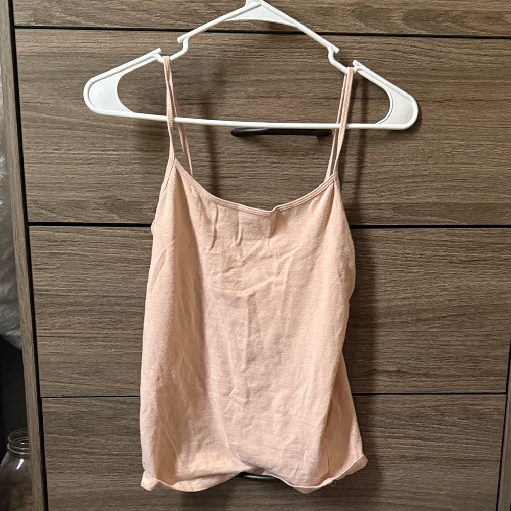 Elegant Tan Spaghetti Strap Top